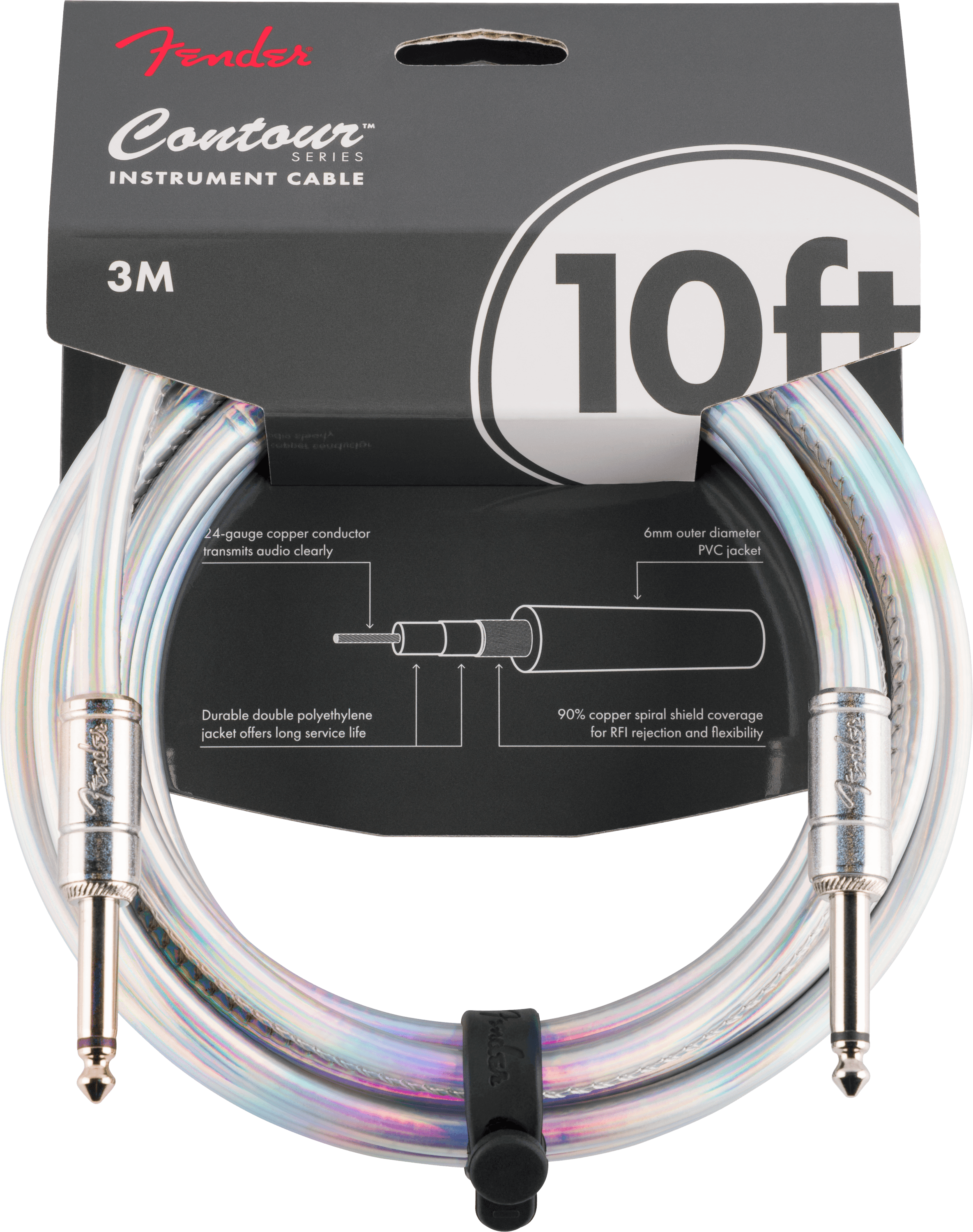 Contour Instrument Cable Iridescent 10"