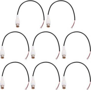 Uxcell 8pcs 7 Rca Audio Subwoofer Cable 0.2m