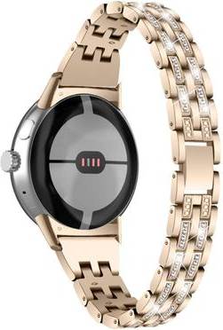 Google Pixel Watch Two Row Rhinestone Watch Strap