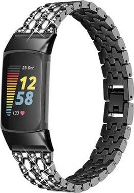 Fitbit Charge 5 Triple Row Rhinestone Watch Strap