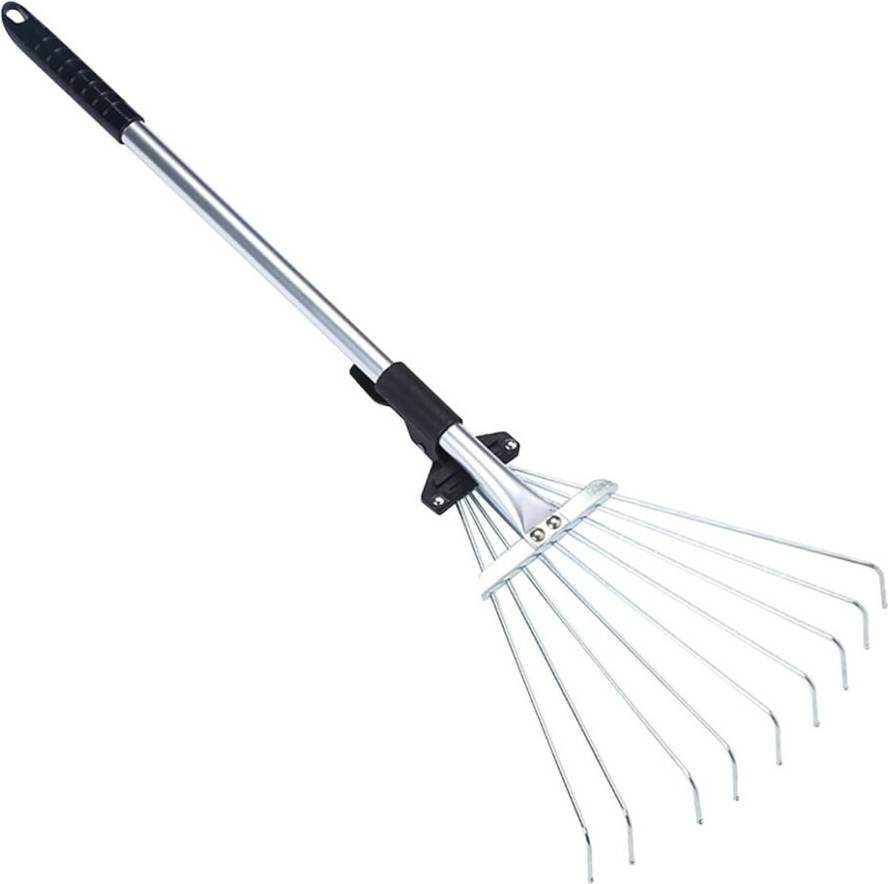 Telescopic Rake Garden Metal Hand Tool