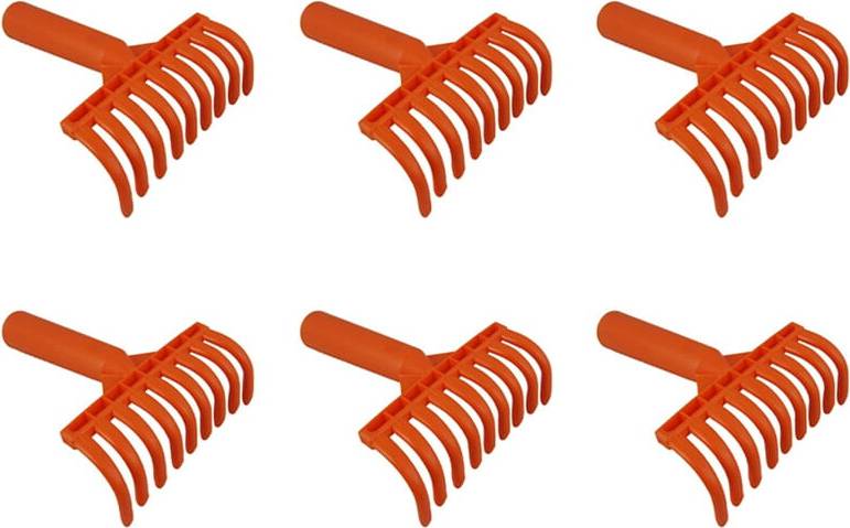 Olive Rake Head Plastic 9-Tooth 6-Pack