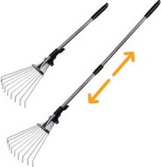 Telescopic Expandable Garden Rake 9 Head