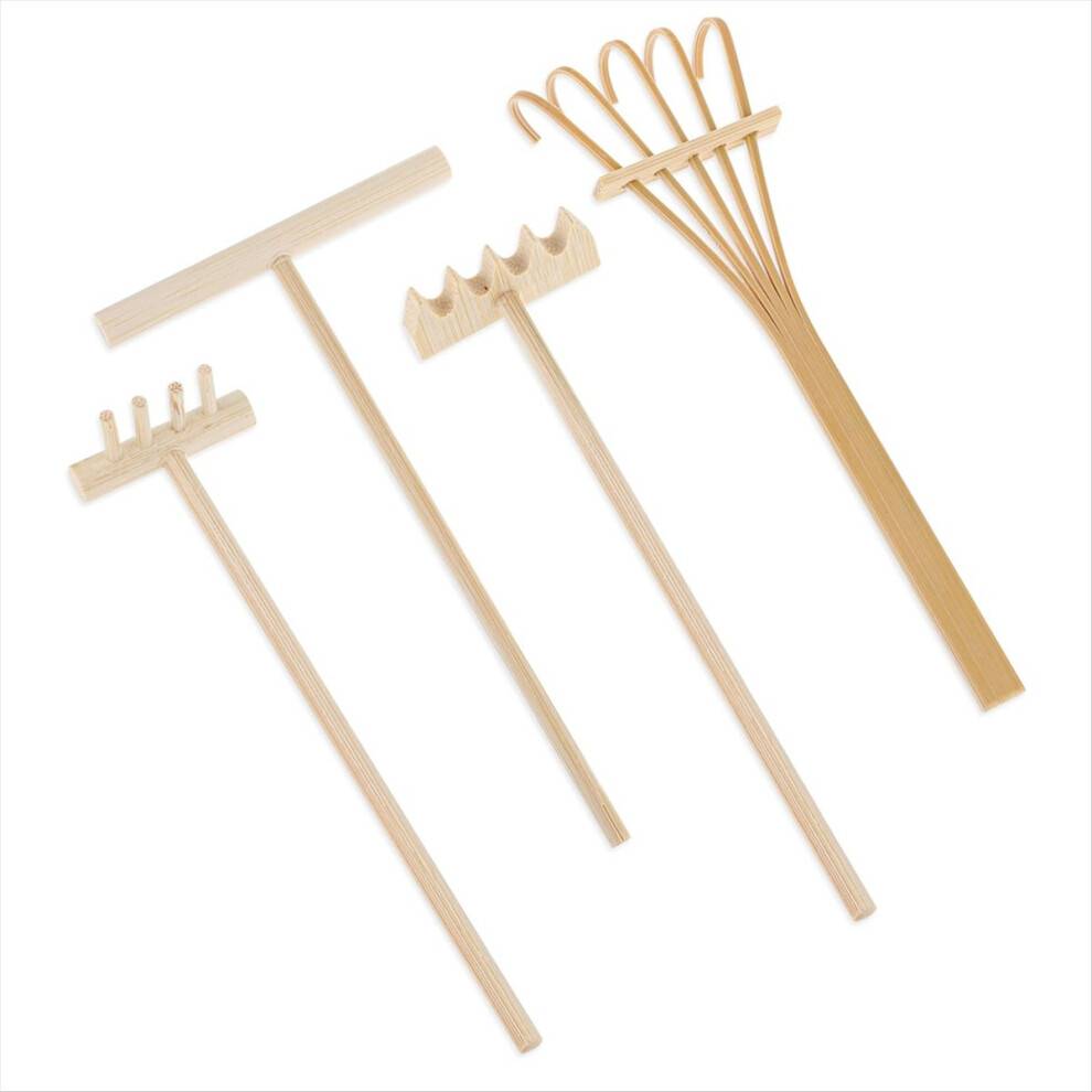 Rake Tool Set 4 Miniature Sand Rakes