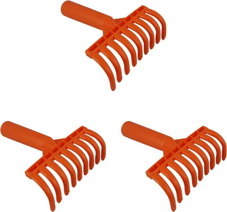 Olive Rake Head 9-Tooth Plastic 3 Pcs