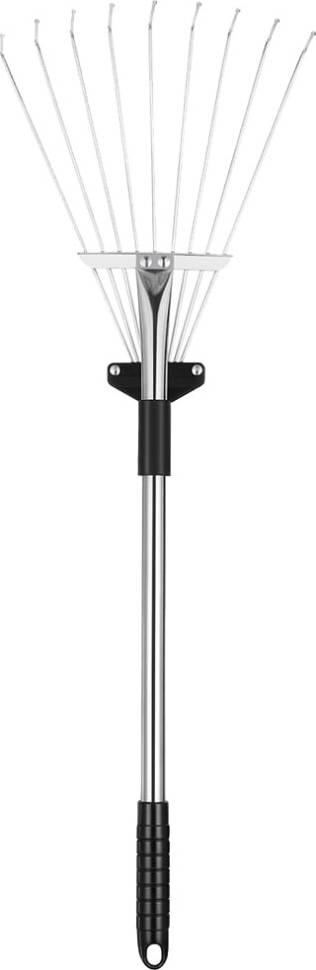 Metal Telescopic Garden Rake Adjustable Foldable