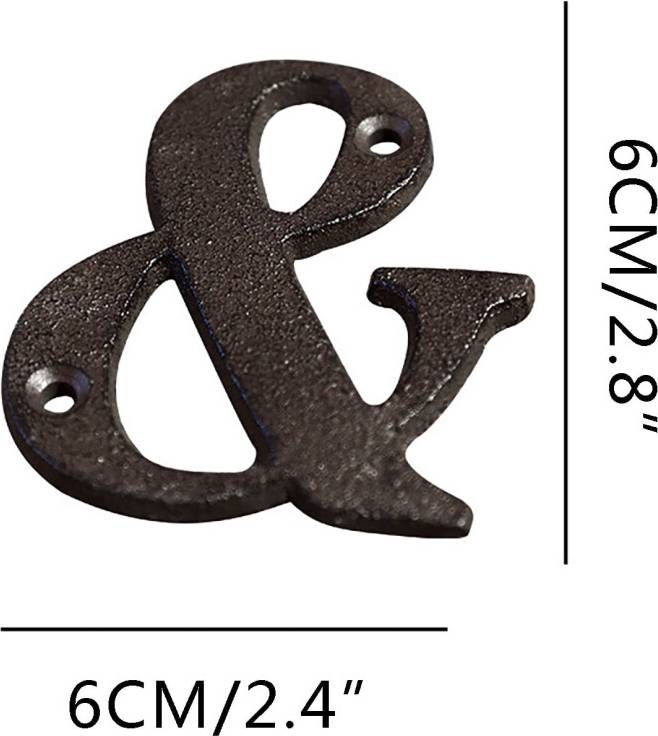 3 Inch Rustic Cast Iron House Numbers