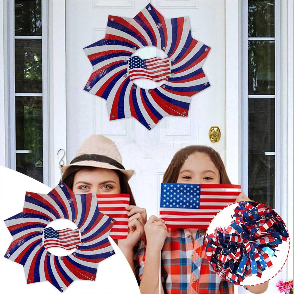 Independence Day 3D Rotating Wind Chime 12 Inch