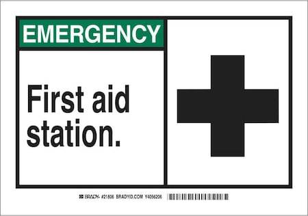 First aid emergency kit Brady Emergency First Aid Station Rectangle Polyester