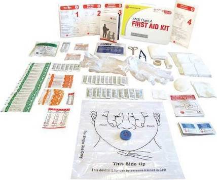 Zoro Select First Aid Kit Housing Metal 86 Components