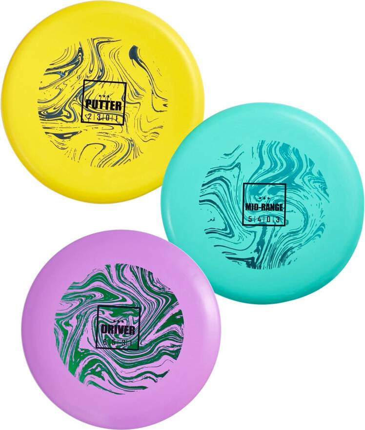 Disc Golf Starter Set Putter Mid-Range Driver 3-Pack