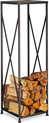 Relaxdays Steel Firewood Rack Powder-Coated HBT