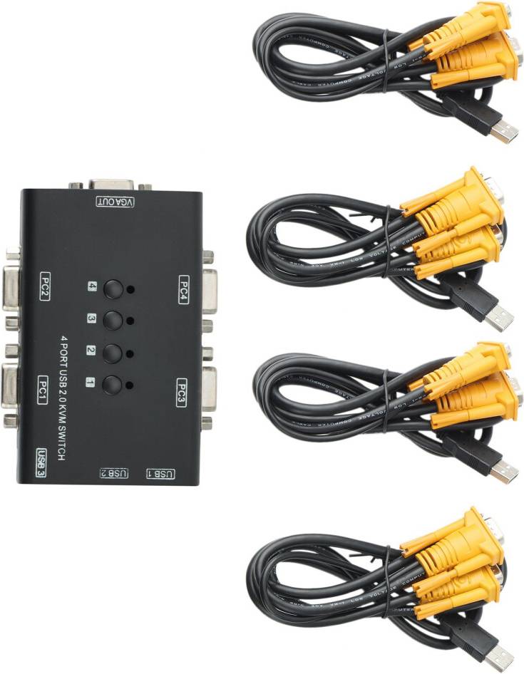 Usb sharing switch usb Typecat KVM USB VGA Switch for 4PC Sharing One Video Monitor