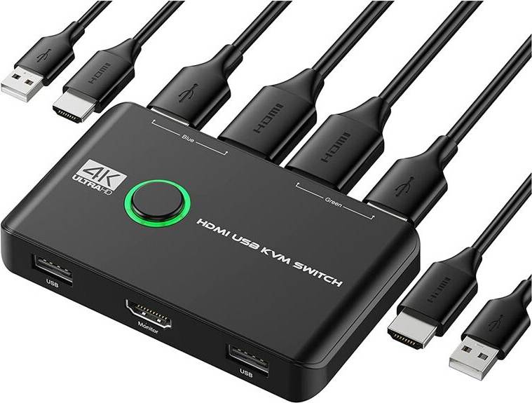 Typecat 4K KVM Switch USB Keyboard