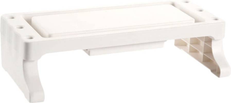 White pc monitor Organizer Drawer PC Monitor Riser
