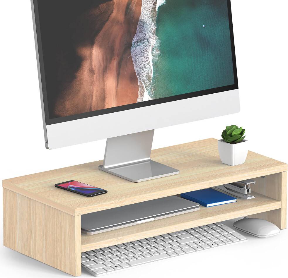 Fitueyes Monitor Stand 2 Tiers Computer Monitor Riser
