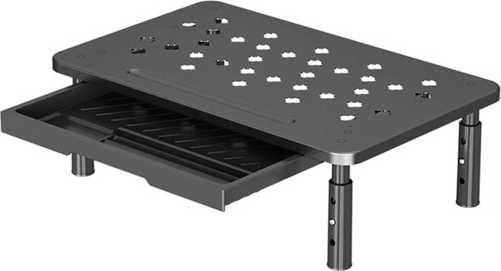 Saudism Computer Monitor Stand 3 Height Adjustable Rack