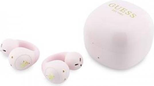 Guess Trådlös Hörlurar In-Ear Script Metal Logo Rosa