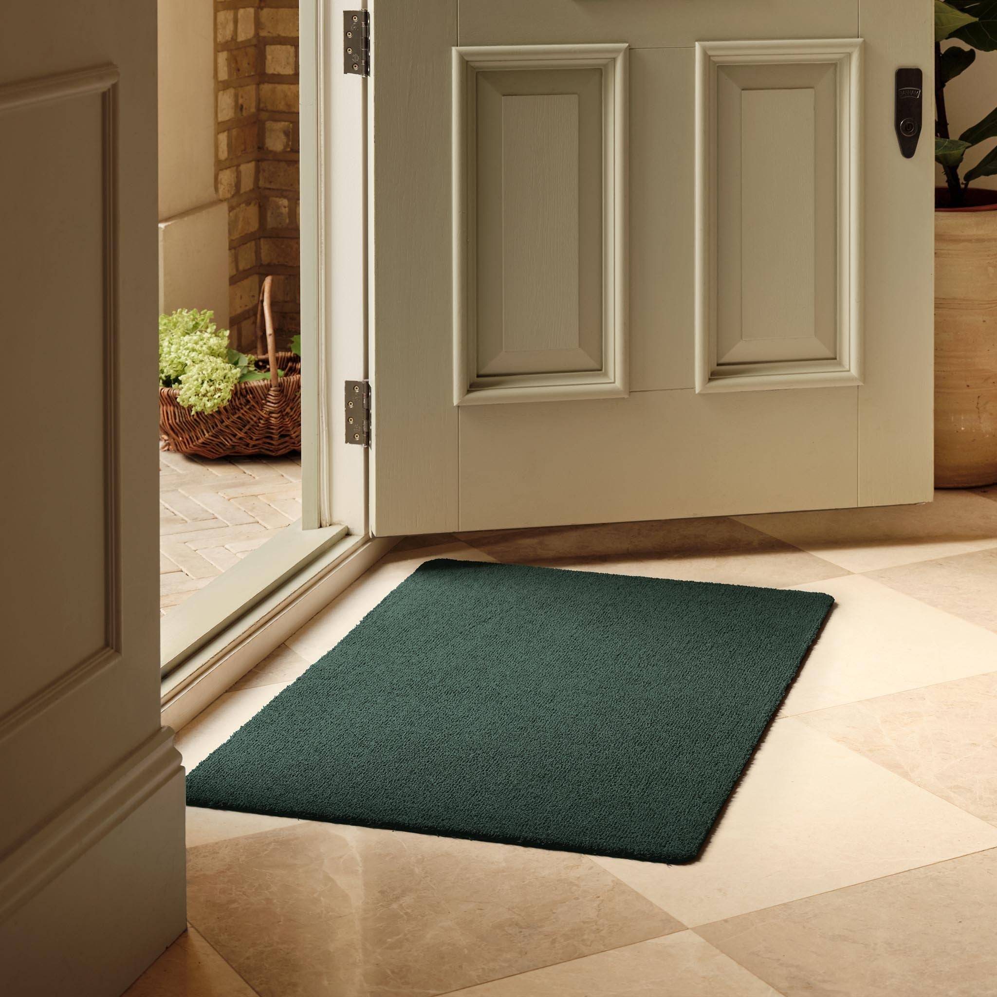 Hug Rug Sense Forest Green Washable Doormat Green