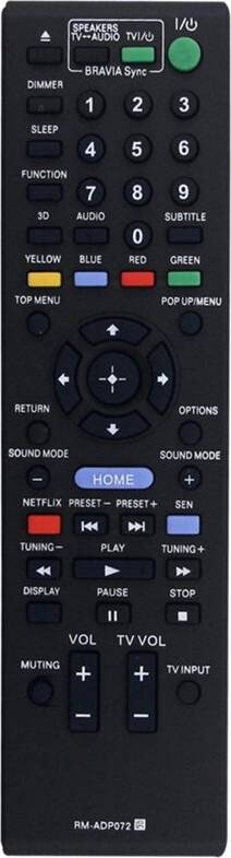Kepptory RM-ADP072 Remote Control Blu-Ray DVD Home Theatre AV System
