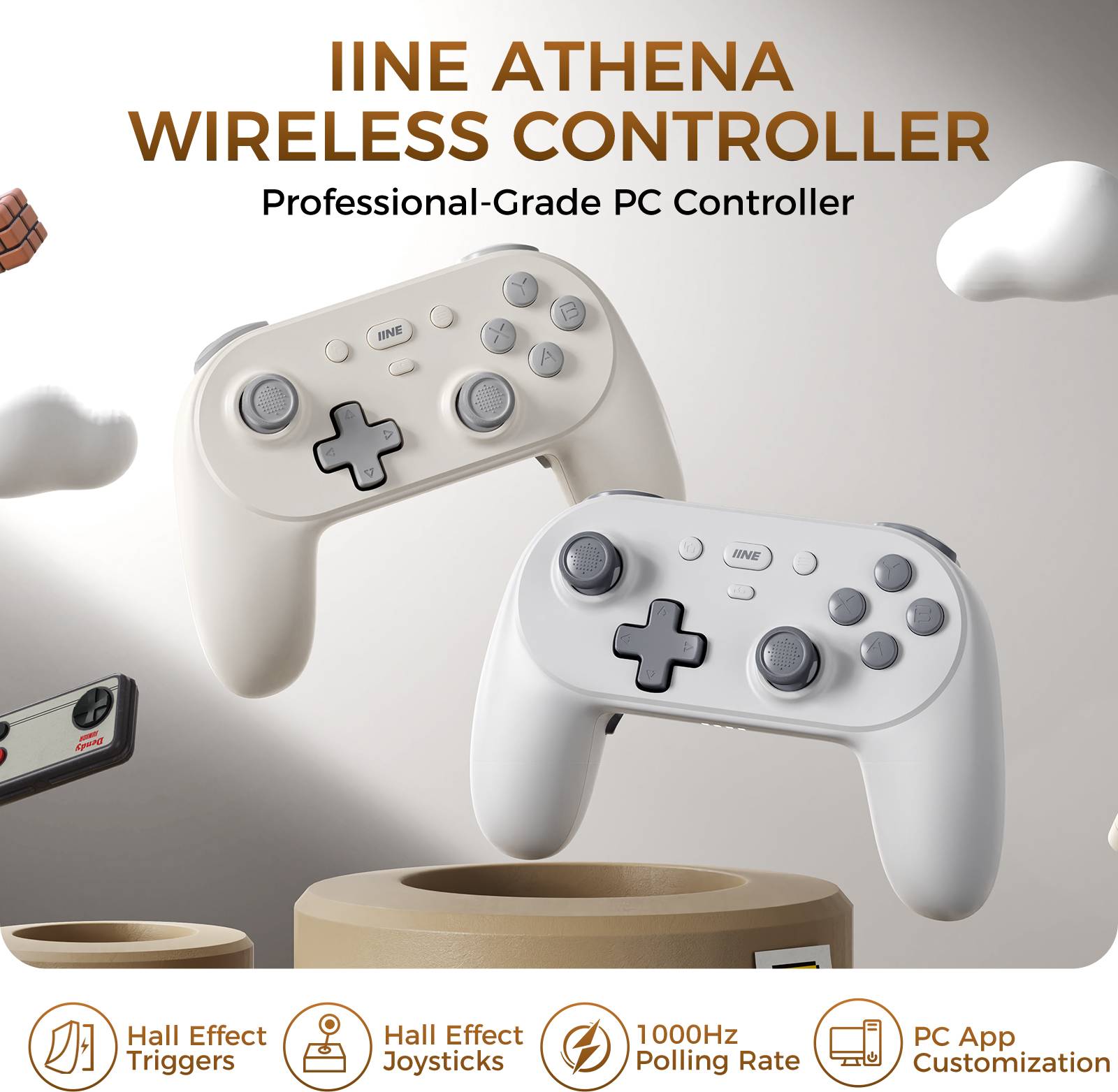 IINE Wireless Controller Hall Effect