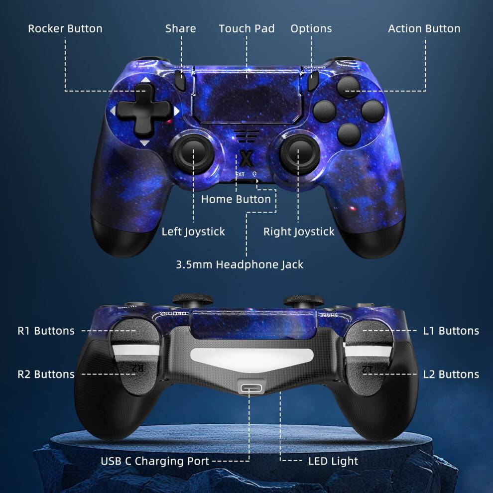 Wireless Controller for PS-4 Pro Slim PC