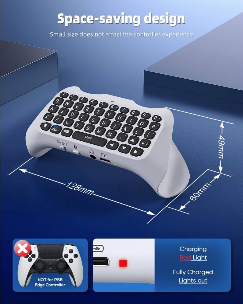 MENEEA Wireless Controller Keyboard Bluetooth 3.0 Mini Gamepad