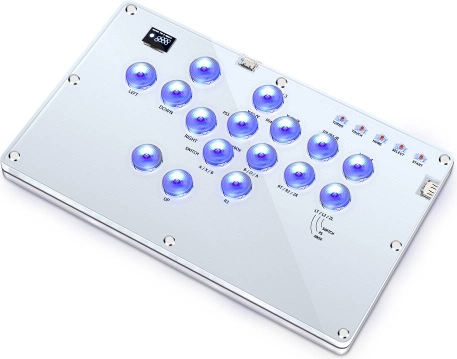 Leverless Fight Stick 16 Keys Turbo LED