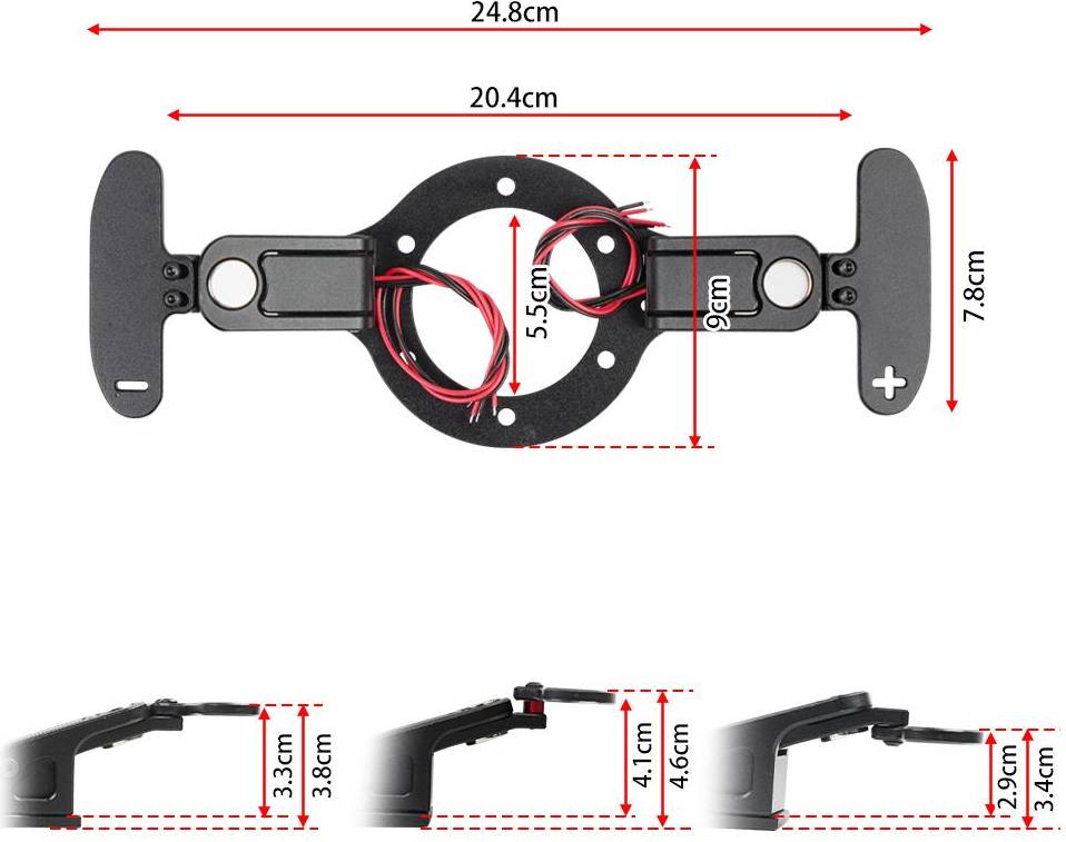 Racing sim Sim Racing Ratt Girhendler for Logitech G923/Thrustmaster T300 - Svart