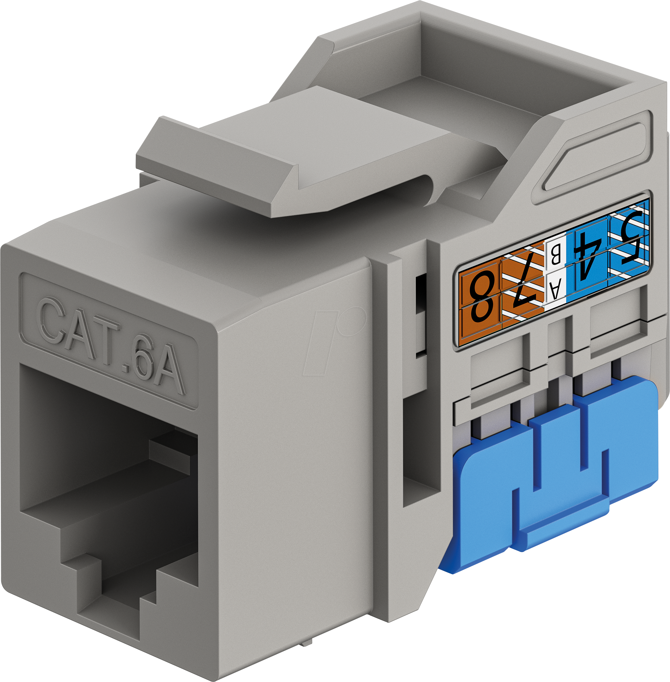 Goobay Keystone RJ45 Modul CAT 6A UTP Grå