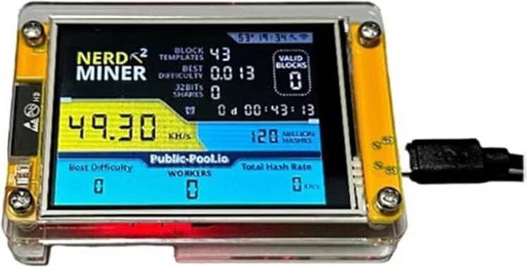 Typecat NerdMiner V2 2.8 Inch Display BTC Mining Machine