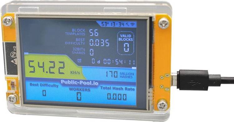 Exogio NerdMiner V2 2.8 Inch Display Screen