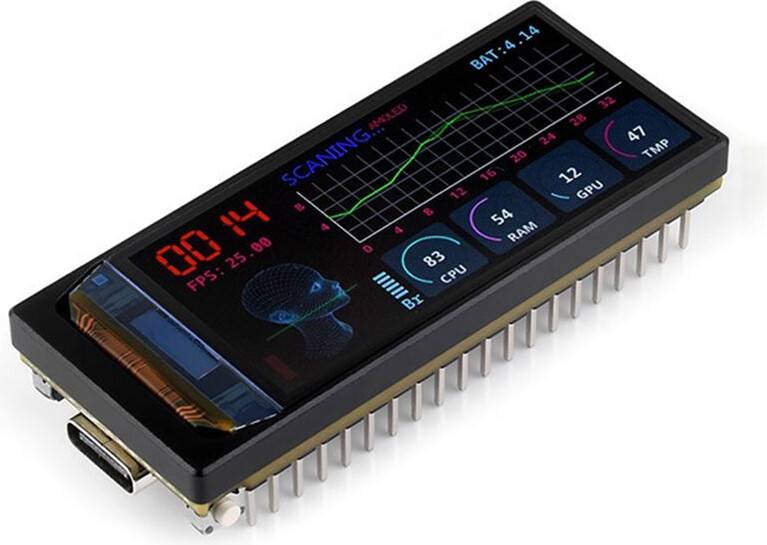 Exogio ESP32-S3 AMOLED 1.91 Inch Display M Development Board