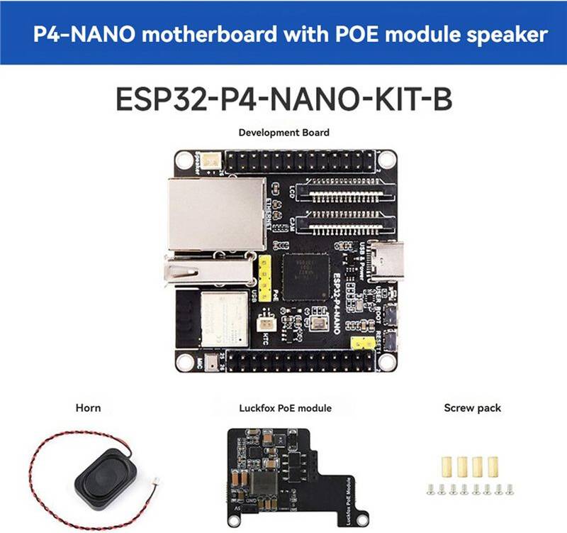 ESP32-P4 Development Board POE Module Speaker Kit