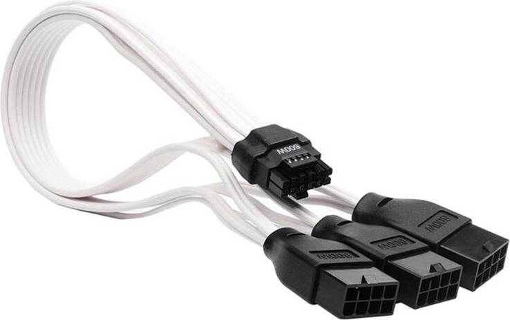 PCIE5.0 PSU Card Extension Cable 16Pin to 3x8Pin 600W GPU Module Adapter