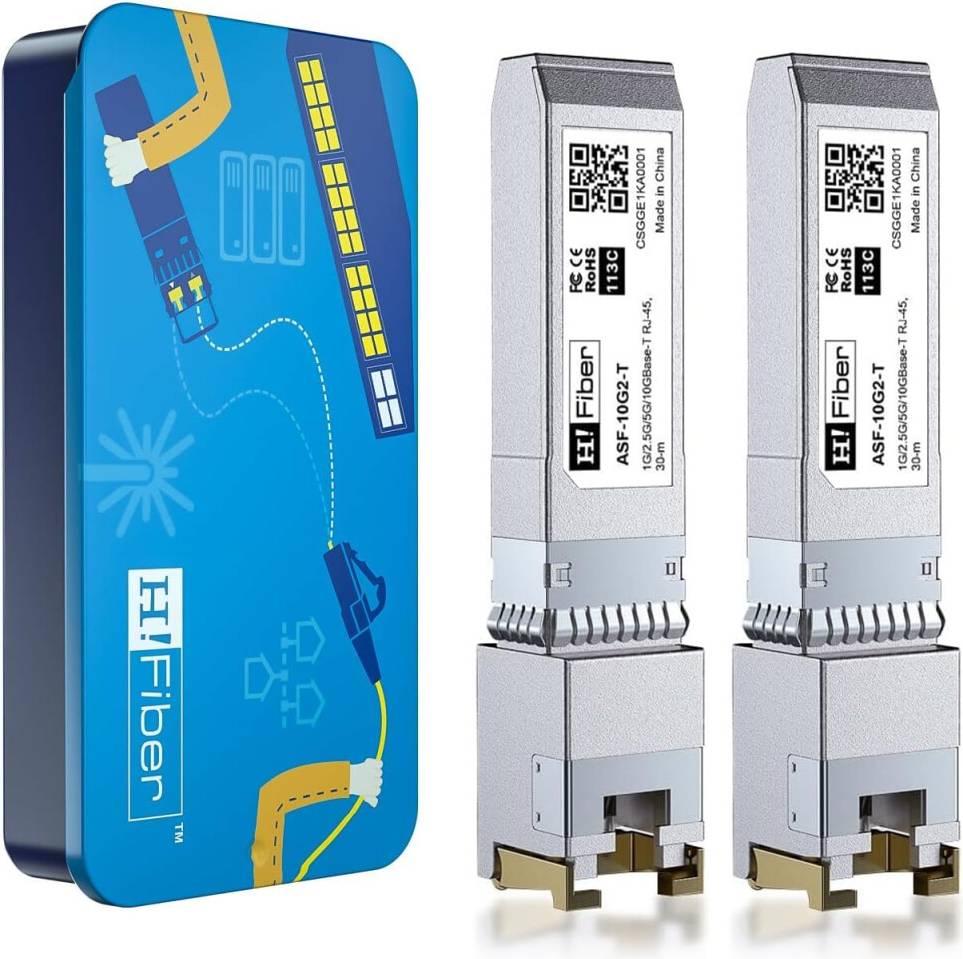 Ubiquiti 10gbase 2-Pack 10Gb SFP Plus RJ45 Transceiver
