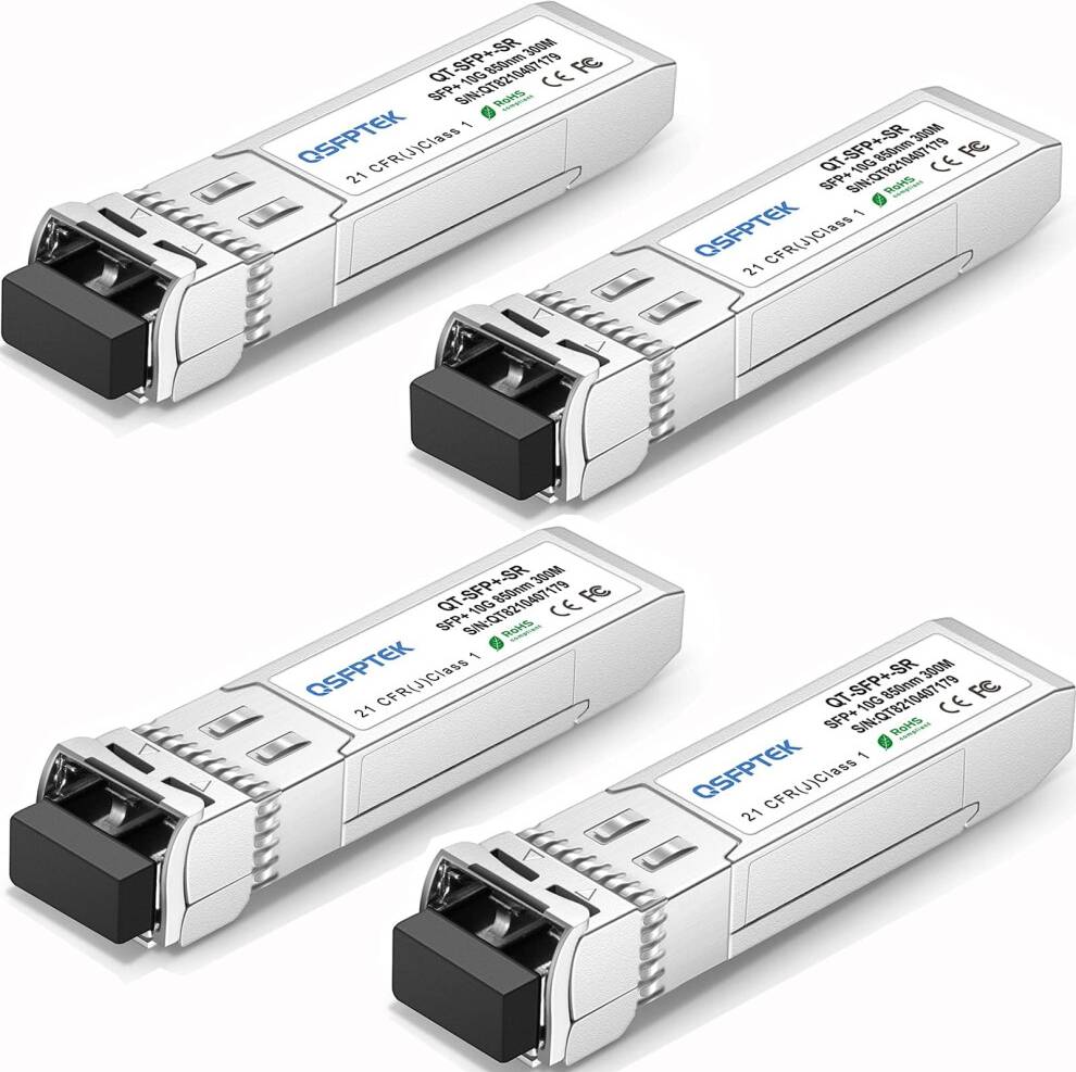 Mikrotik sfp+ QSFPTEK 4Pack 10G-SR Multimode LC SFP Module