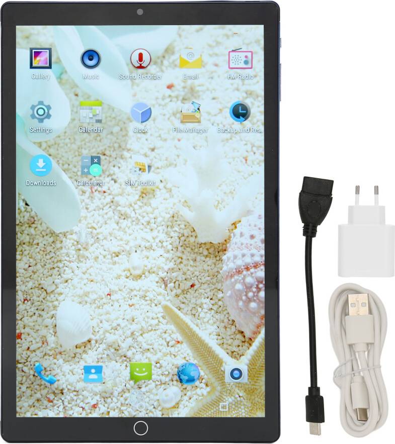 10,1-tommer Android-Tablet Octa Core IPS - Sort