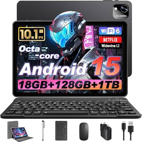 Raemond Android 15 Tablet 10 Inch Keyboard Mouse