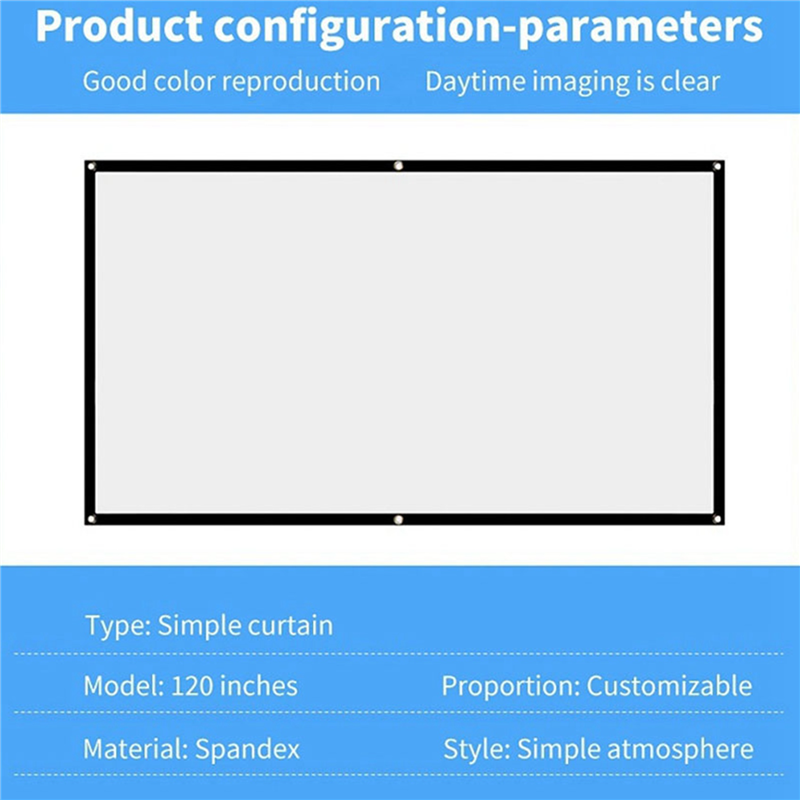 Jojomino Polyester Portable Projection Cloth 72 Inch