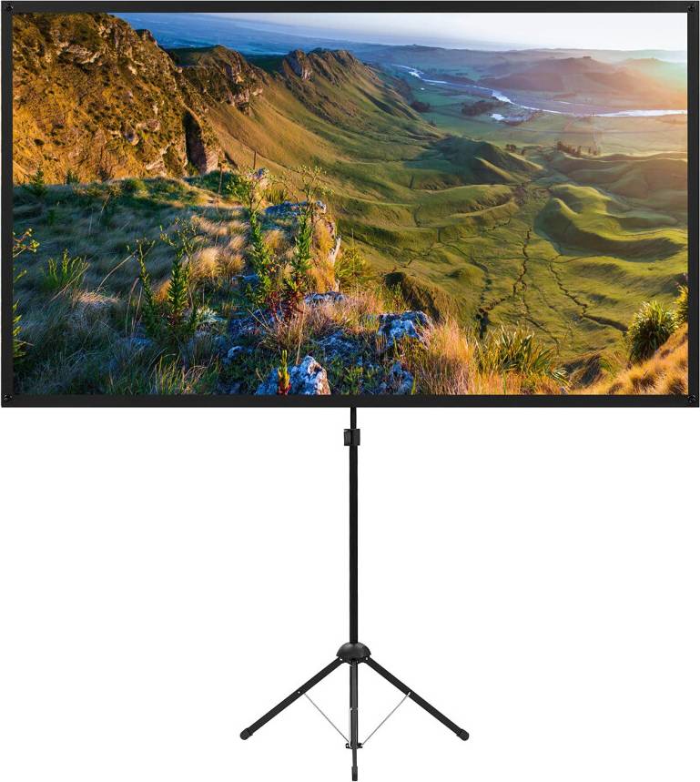 Projector screen stand Excelimage Outdoor Projector Screen 80 Inch with Stand