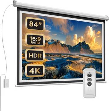 Collective 84 Electric Motorized Projector Screen