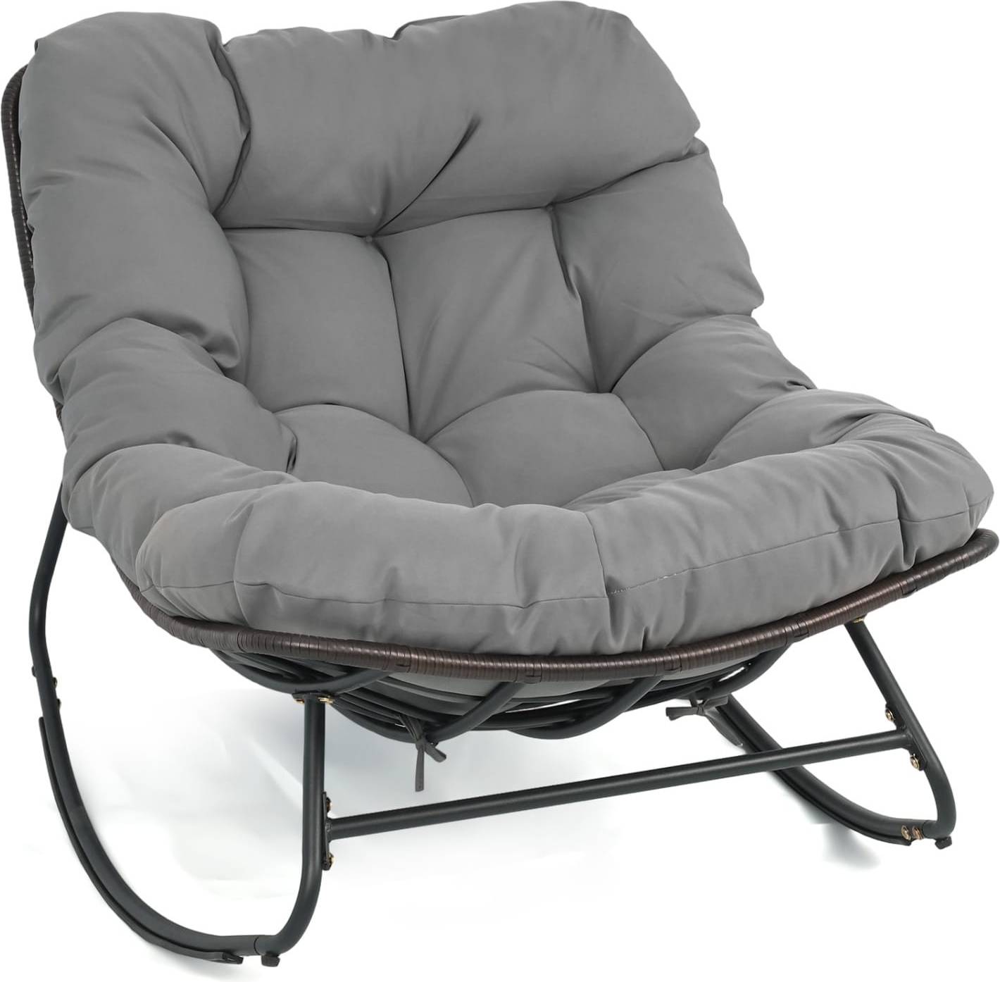 Papasan SlickBlue Papasan Rocking Chair with Metal Frame