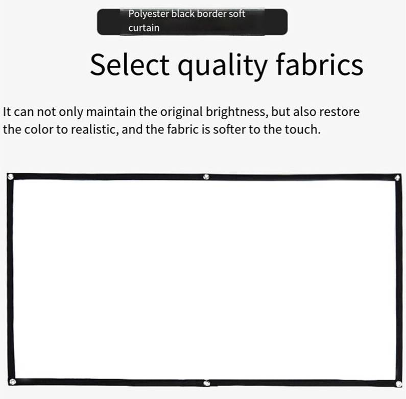 Tlily 150 Inch Portable Projector Screen