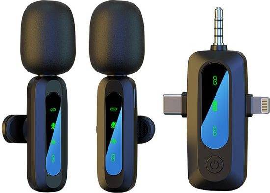 OEM Set 2 Microfoni Lavalier Wireless Android
