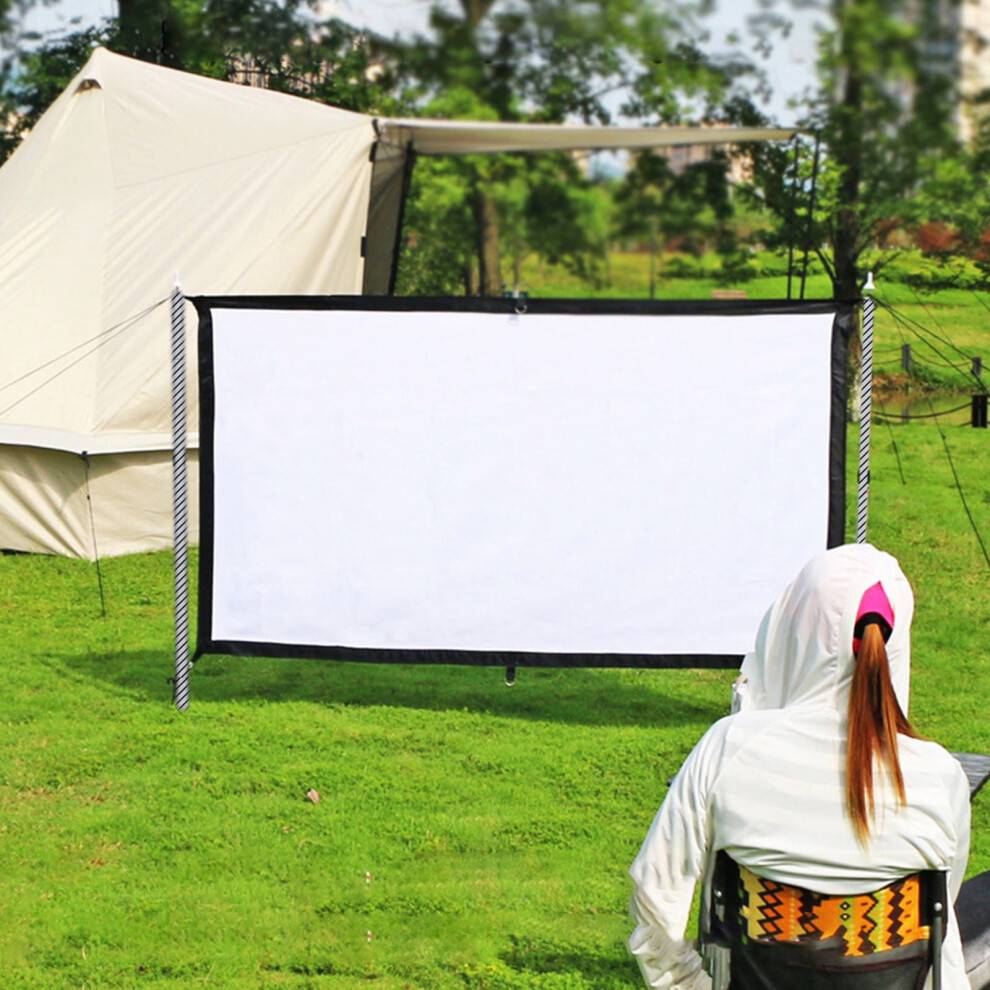 Txmfgh Projector Screen 130 Inch Foldable