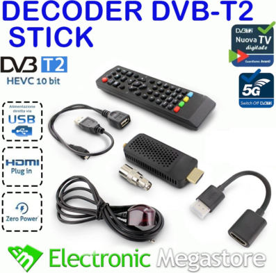 Bware Decoder Ricevitore Digitale Terrestre Full HD DVB-T2