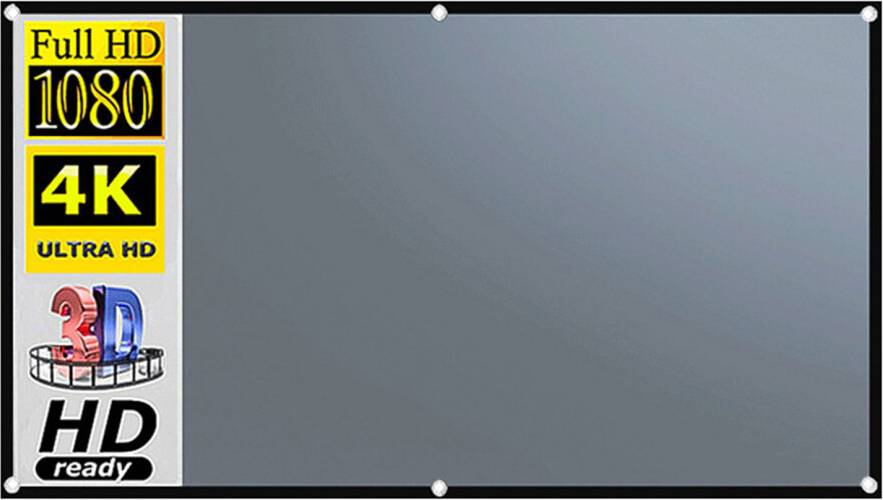 Tear Resistant Metal Projection Screen 60 Inches