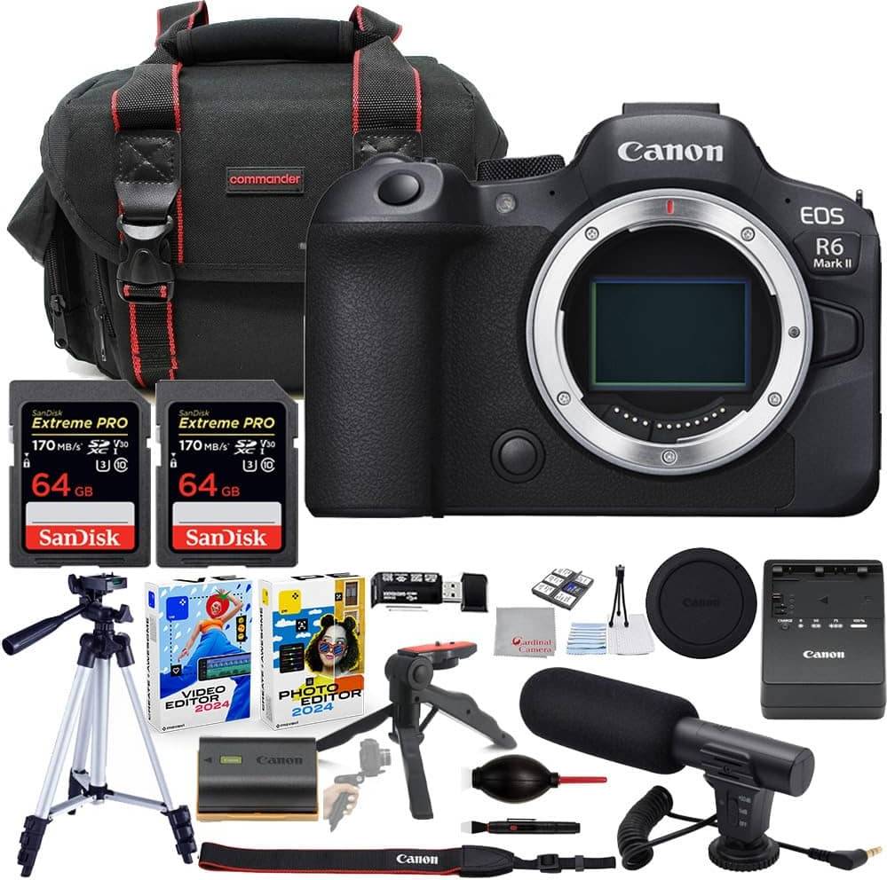 Canon eos r6 mark 2 Canon EOS R6 Mark II Mirrorless Camera Body Bundle
