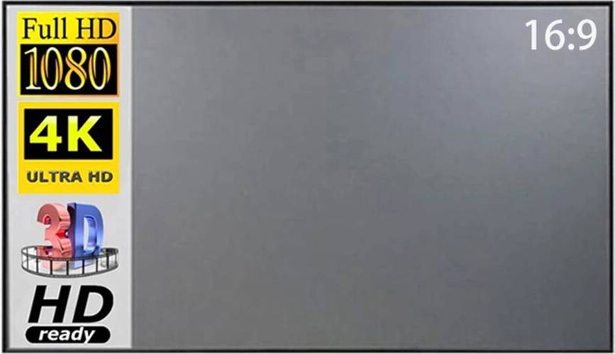 Projector Screen 16 9 Portable HD Reflective Canvas